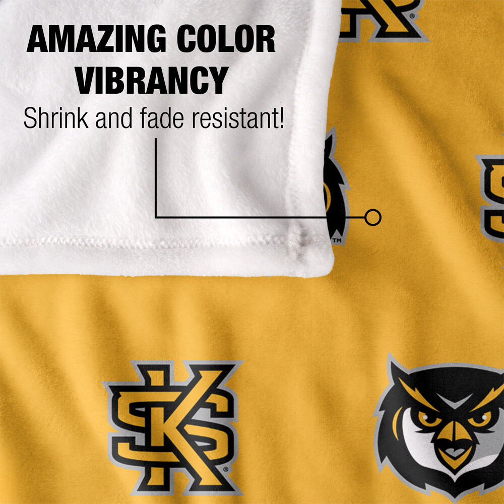 Kennesaw State University Logo Pattern Silky Touch Super Soft Throw Blanket