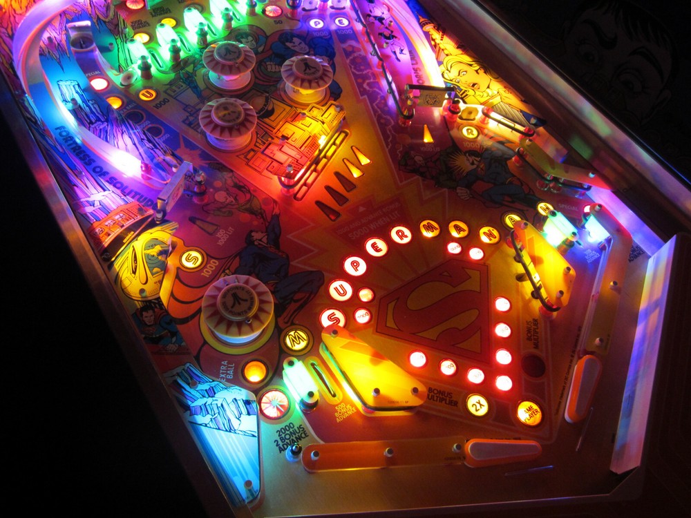 SUPERMAN - NON GHOSTING Lighting Kit custom SUPER BRIGHT PINBALL LED KIT