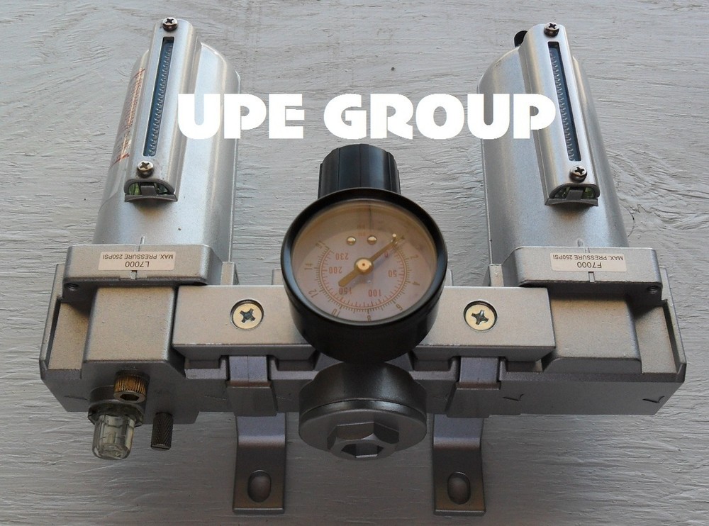 3/4" COMBO PARTICULATE FILTER MOISTURE TRAP LUBRICATOR REGULATOR & AUTO DRAIN