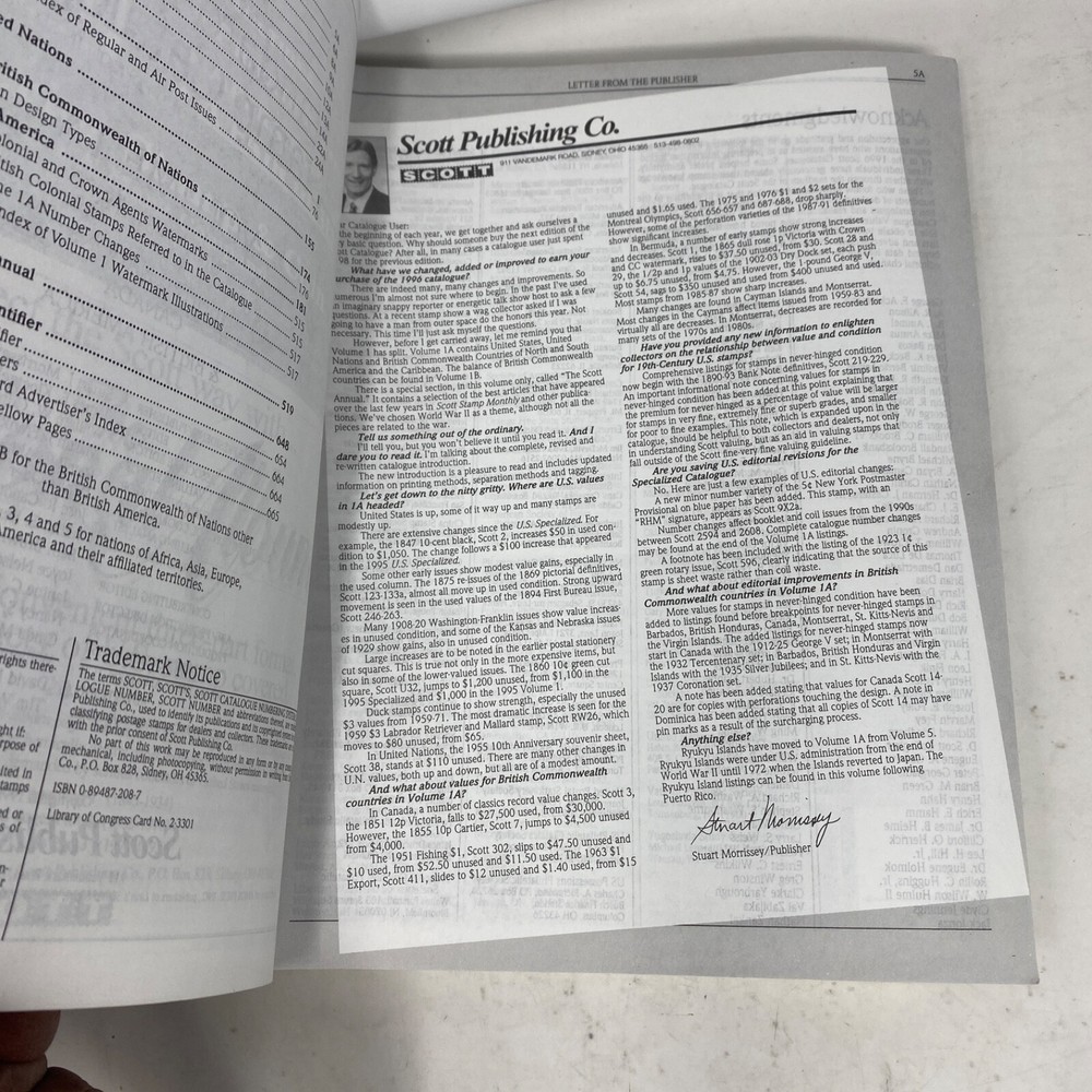 Scott Standard Postage Stamp Catalogue: Volume 1A 1996