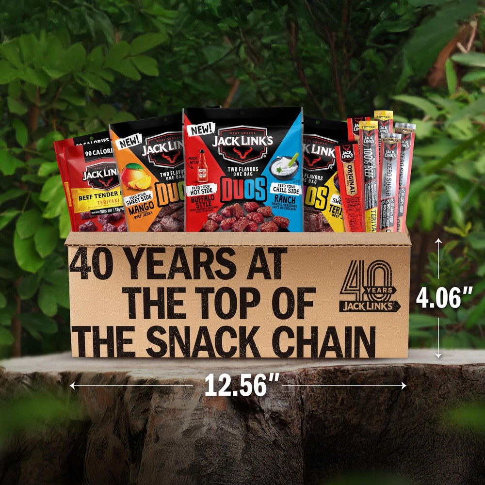 Jack Link’s DUOs Gift – Includes Beef Jerky, Chicken & Tender Bites, & Sticks...