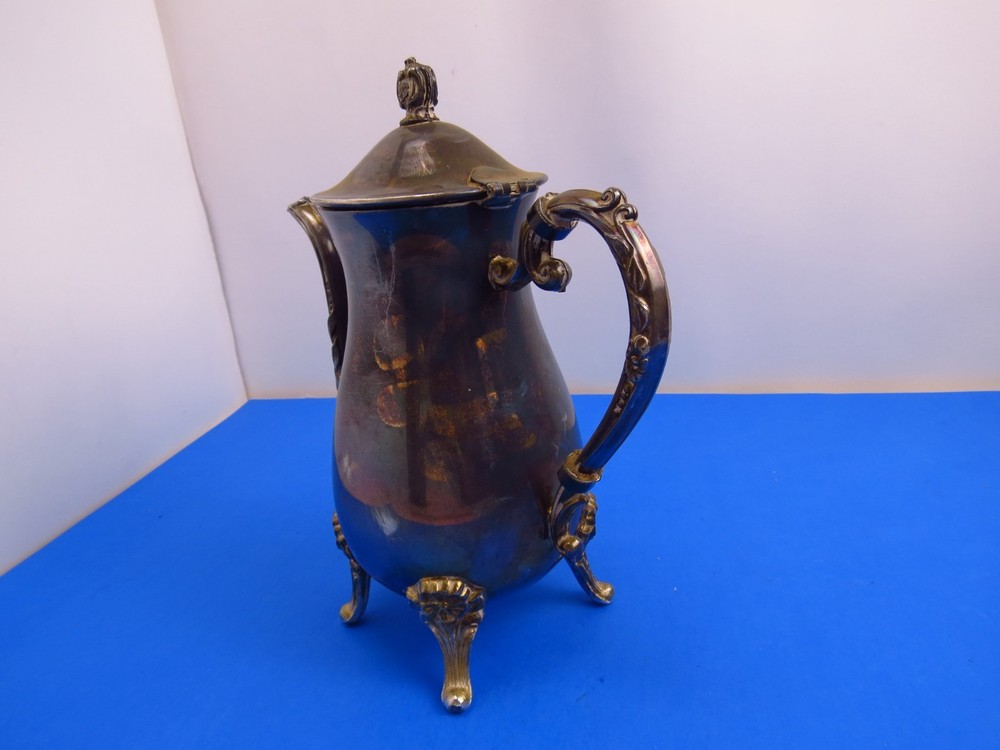 Sheridan Silver Plated Ornate Pitcher Teapot 9.5 Inches