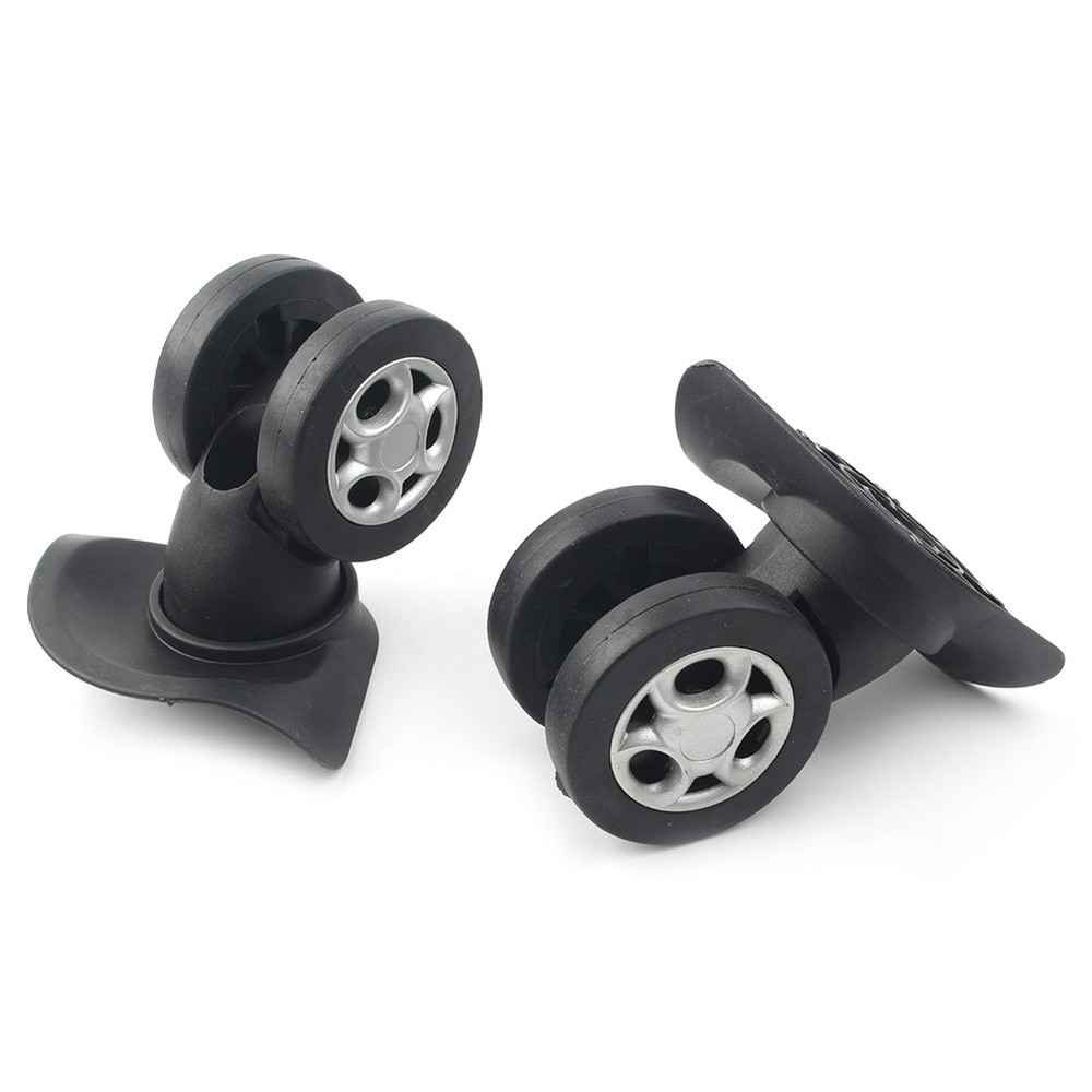 2pcs Replacement Luggage Spinner Wheel Environmentally PVC plastic Black