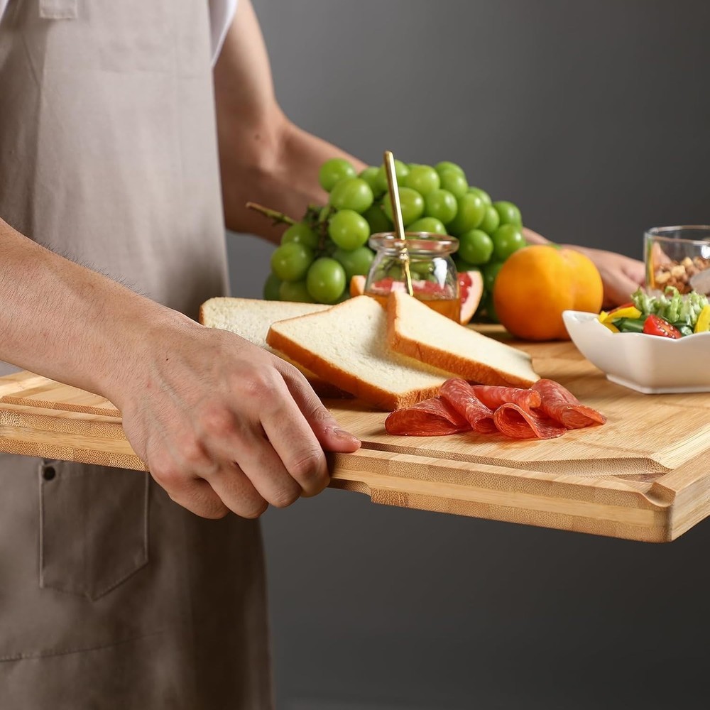 24 x 18 Extra Large Bamboo Serving Boards for Kitc