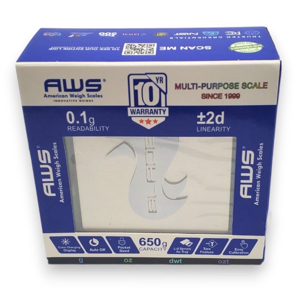 AWS Multi -Function Scale 650g 0.1g Digital Scale Blade-650-BLU