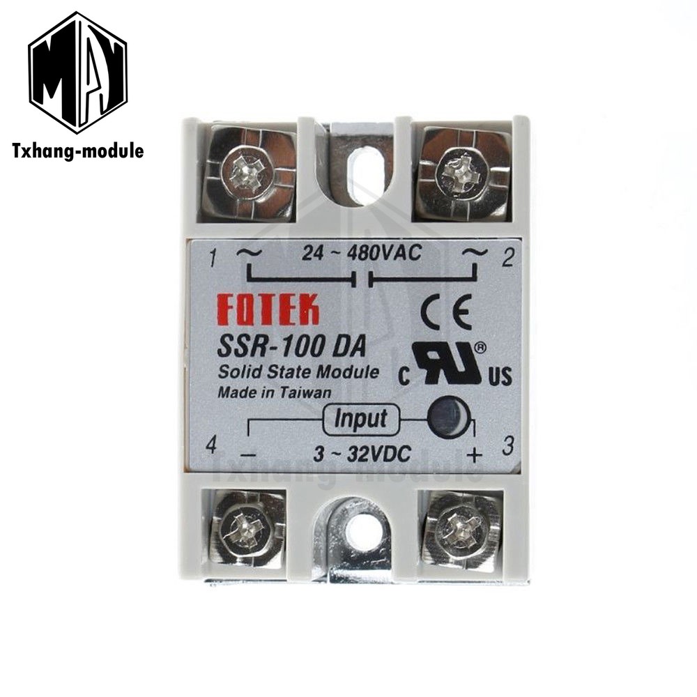 24V-380V 100A 250V SSR-100 DA Solid State Relay Module 3-32V DC To AC A2TM