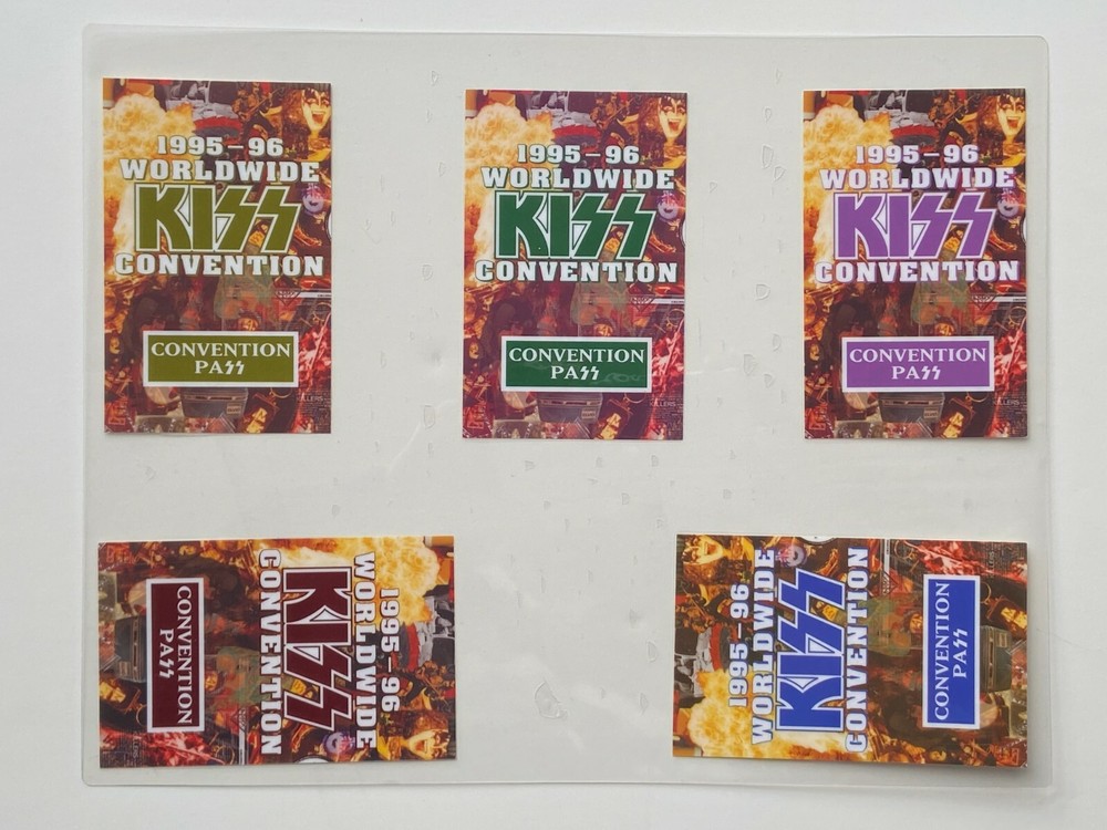 KISS vintage Laminate Pass UNCUT SHEET Unplugged Convention Concert Tour 1995