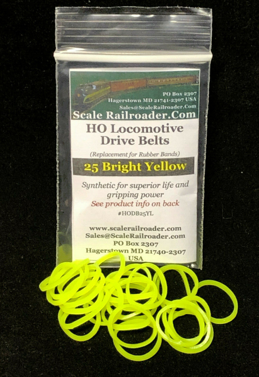 HO Drive Belt Rubber Band 25 Yellow Hi-F Hustler RDC Plow F3 F7 GP9 ATH90101
