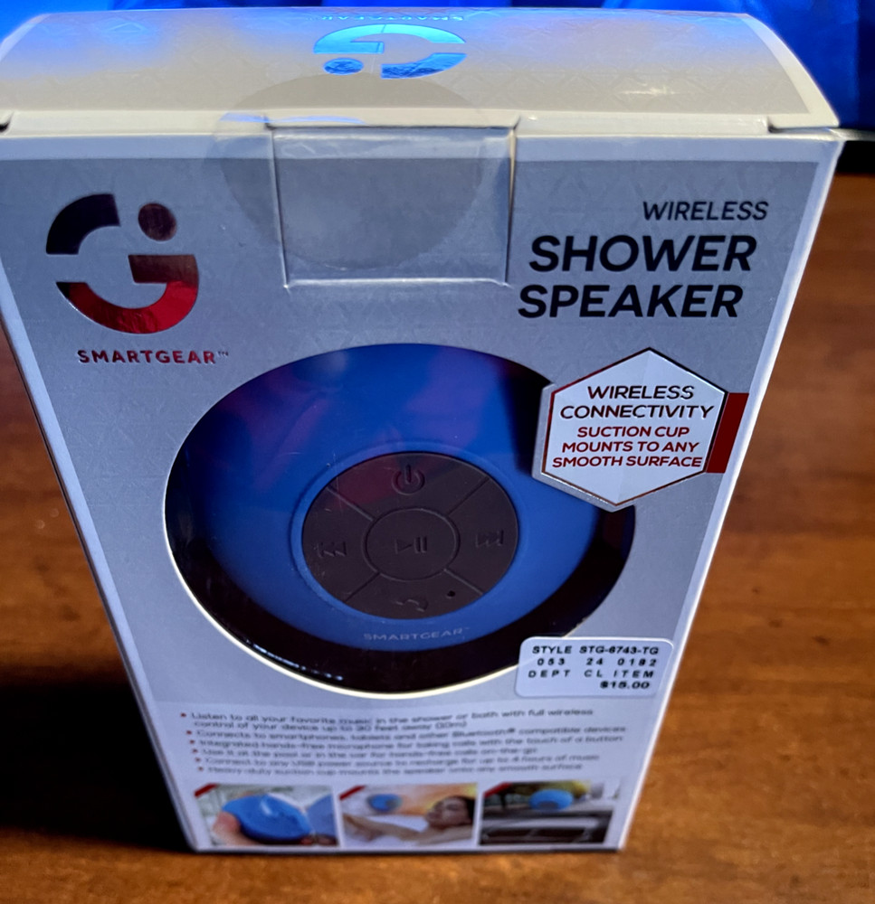 SMARTGEAR Wireless Waterproof Shower Speaker Water Resistant