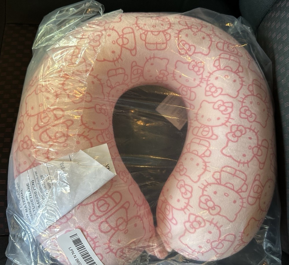 Hello Kitty Travel Neck Pillow Pink