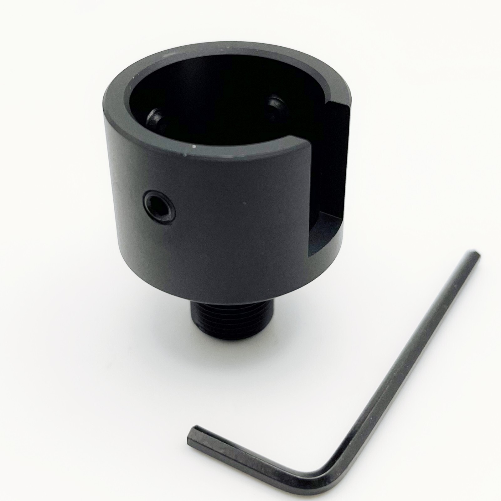 Ruger .22 Mark 1,2,3 (Bull) 1/2"x28 TPI Muzzle Brake Adapter Black Aluminum