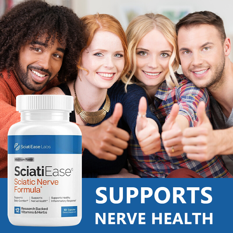 Sciatica Support - Pain Management - Nerve Regeneration - 120 Capsules