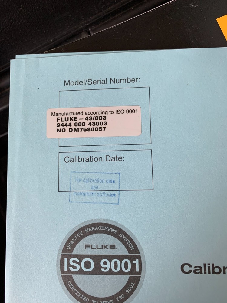 Fluke 43 Power Quality Analyzer, Accessories and Case