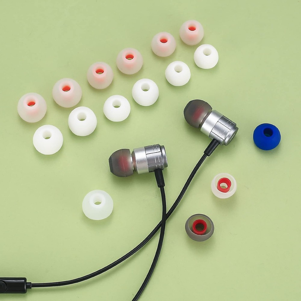 48 Pcs Earbuds Replacement Tips Silicone, Earbud Tips Earpads Replacement, Si...