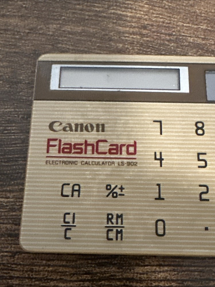 Vintage Canon FlashCard Electronic Calculator LS-902 Untested