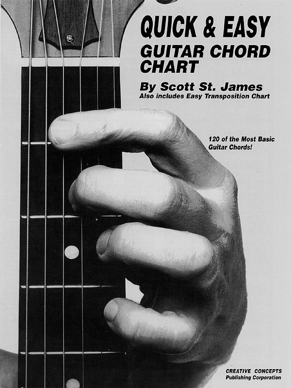 Quick & Easy Guitar Chord Chart 120 Most Basic with Easy Transposition Chart