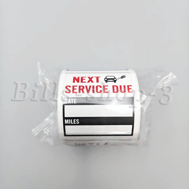 300PCS Oil Change Service Reminder Stickers Window Lite Sticker Pack 2"x2" NEW