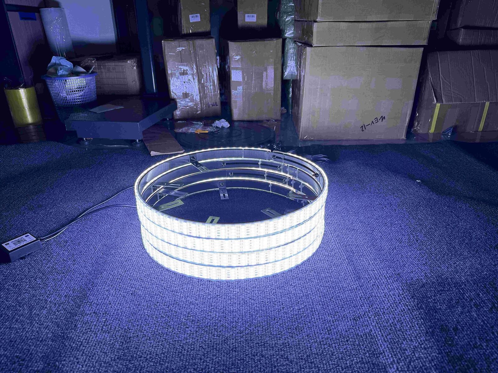 4PCS Quad Row Brightest 17.5" Wheel Rings Lights illuminated Strobe White LEDs