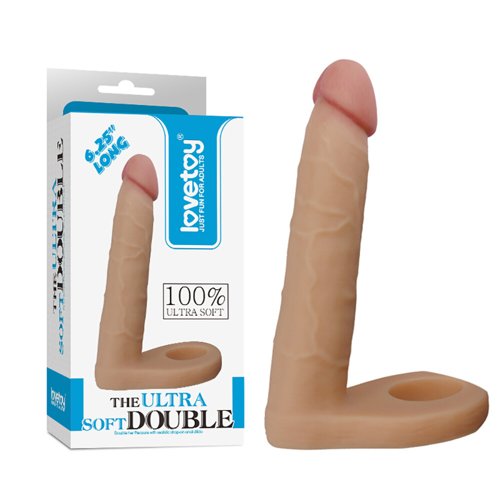 Double Pleasure Penetration Soft Anal Strap On Dildo + Erection Delay Cock Ring