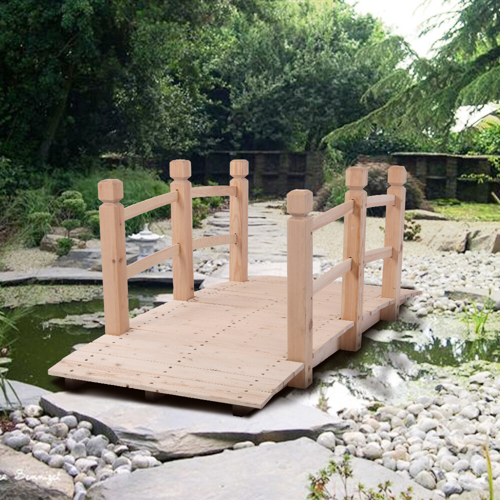 Arch Bridge Small Wooden Bridge Courtyard Anticorrosive Wood Landscape Bridge