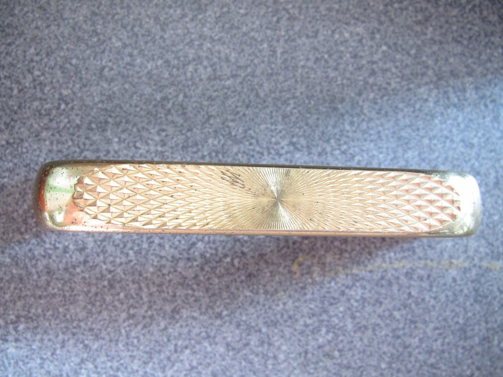 PAIR BEAUTIFUL SUNBURST SOLID BRASS 3" x 7/8" H EQUIPMENT HANDLE BARS