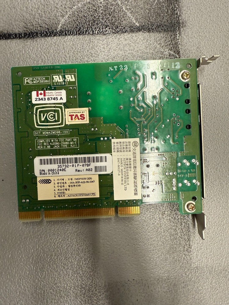 AZTECH (MDP3858U) 56KPCI DATA FAX MODEM CARD