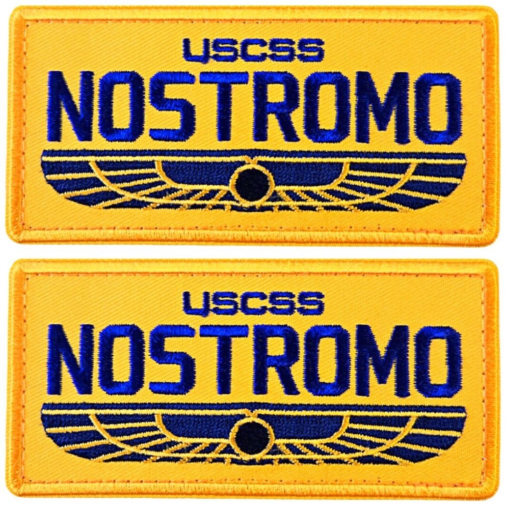 USCSS Nostromo Crew Wings Embroidered Patch  | 2PC HOOK BACKING 4"x2"