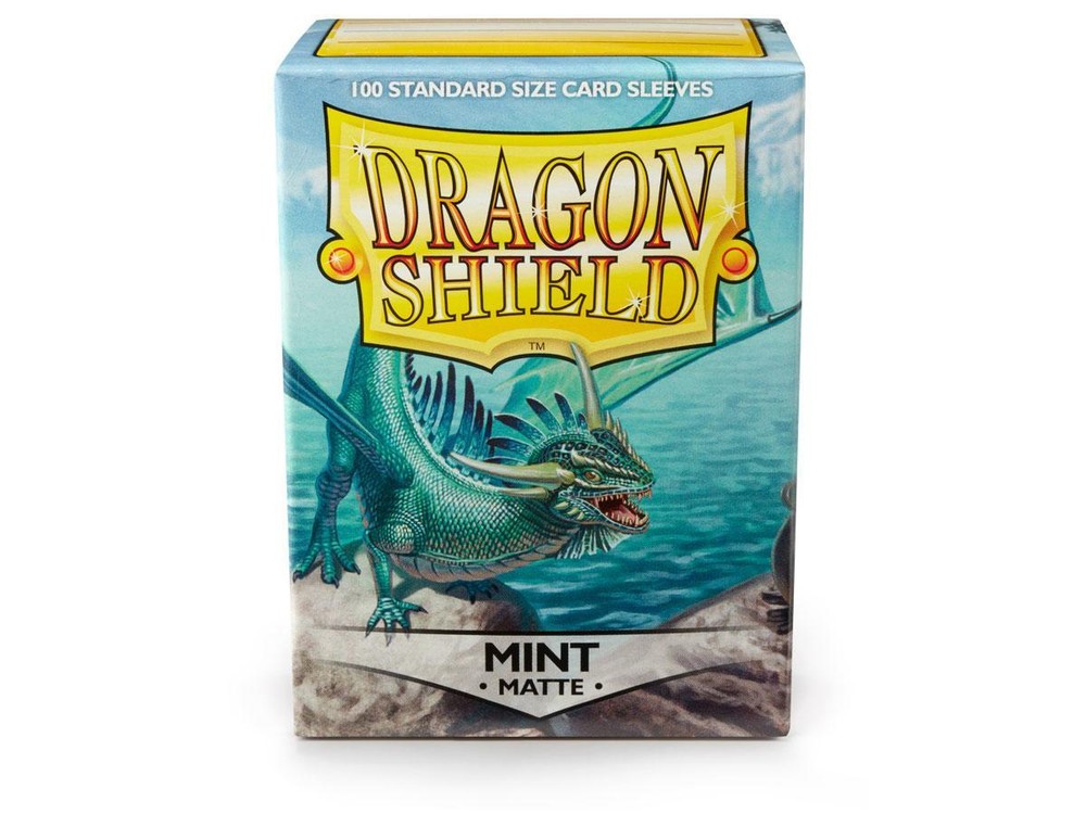 Matte Mint 100 ct Dragon Shield Sleeves Standard Size