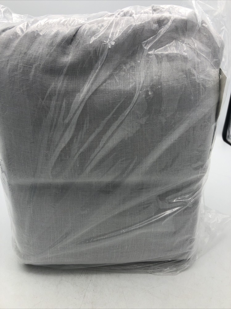 Casaluna Queen 100% Washed Hemp Solid Sheet Set Gray