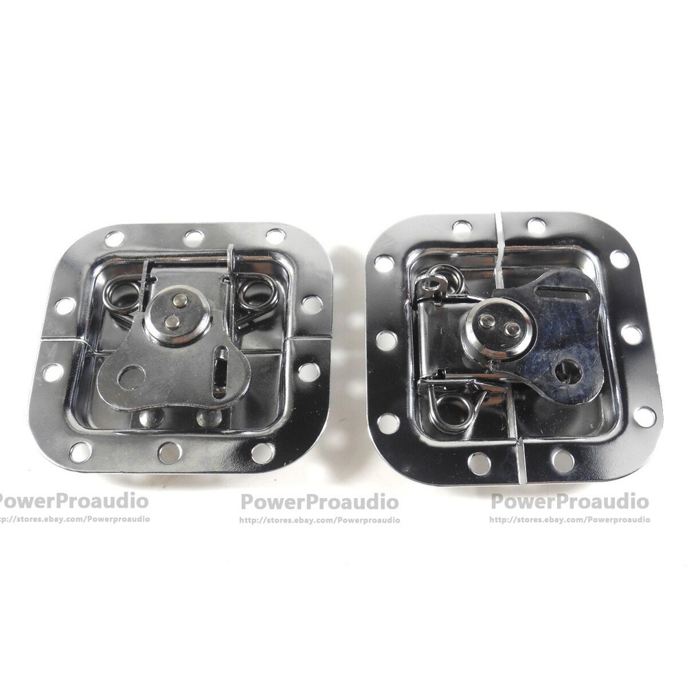 4 x Chrome Small Butterfly Latches (Split Dish,Padlock) For ATA Road Cases