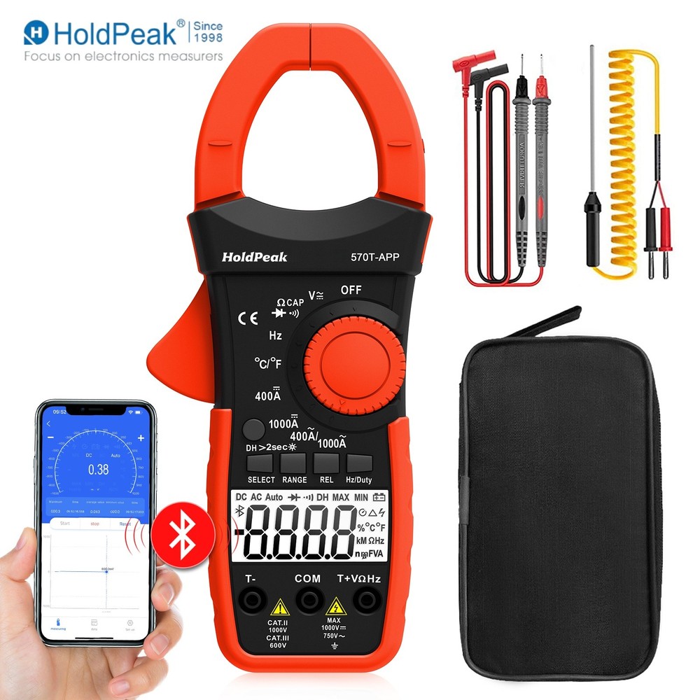 Digital Clamp Meter Multimeter AC/DC Amp Volt Current Temp NCV Tester 4000 Count