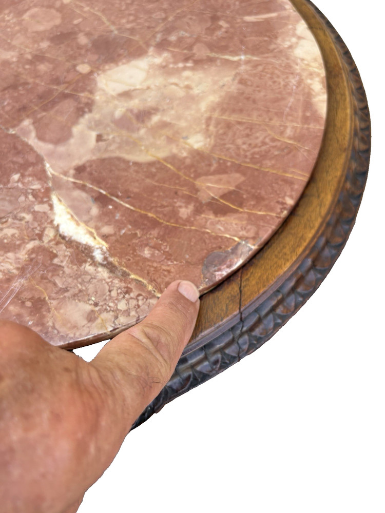 66898 Marble Top Decorator Lamp Table Stand