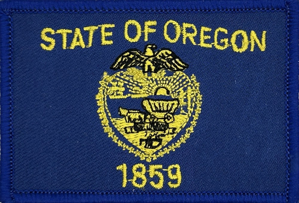 OREGON STATE FLAG EMBELEM APPLIQUE IRON ON PATCH EE-336
