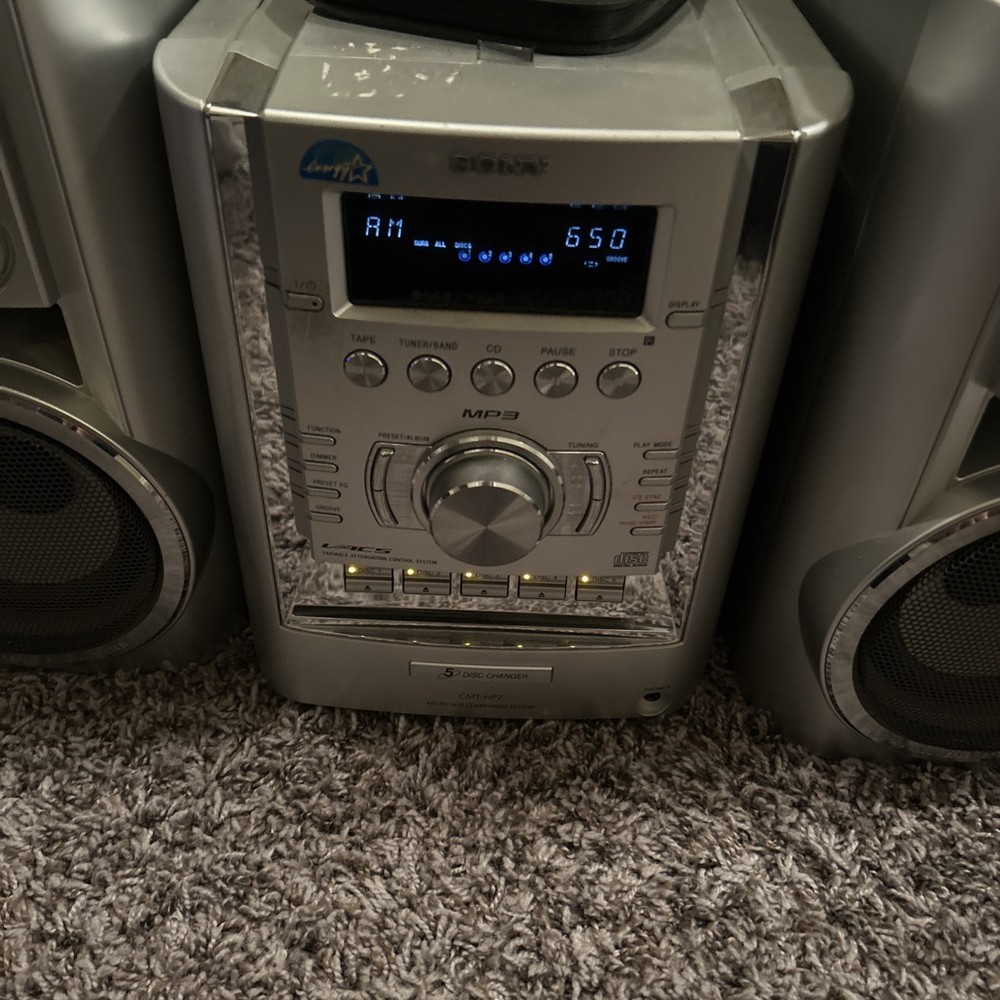 Sony CMT-HP7 Micro Hi-Fi Stereo System Component 5 Disc Changer Speakers