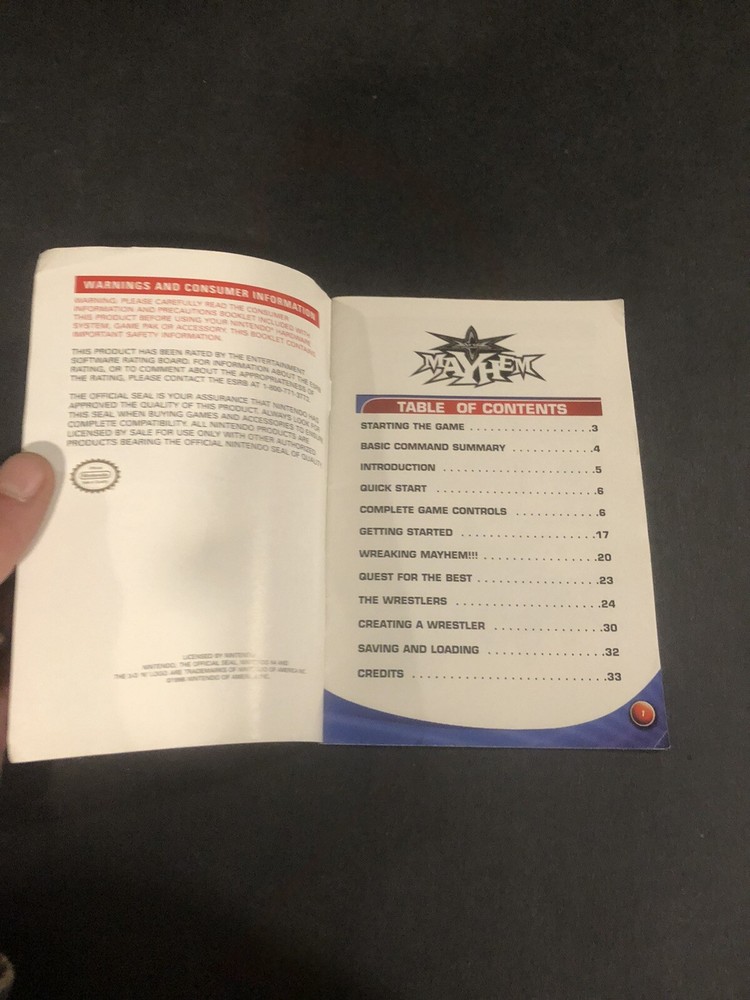wcw mayhem n64 manual