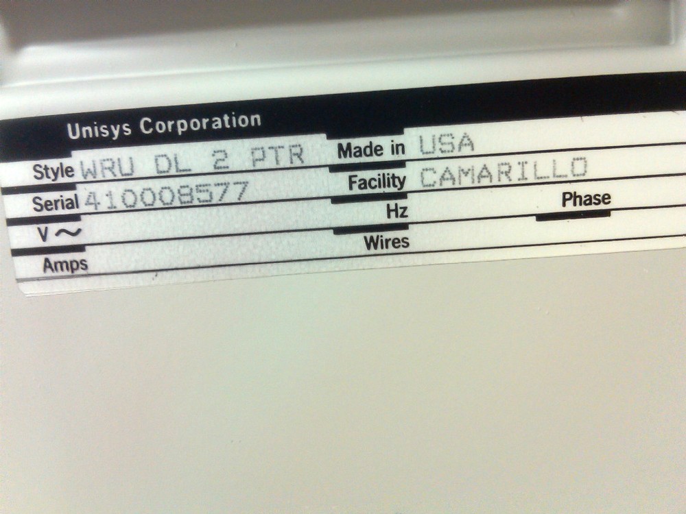 Unisys WRU DL 2 PTR Printer