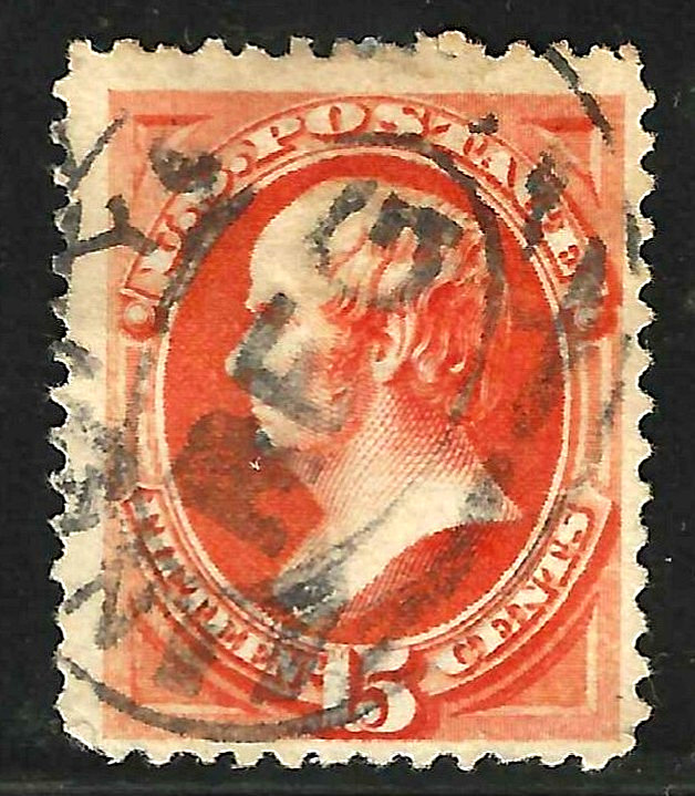 Sc #152 or 189 Spacefiller NY REG Cancel  15 Cent Hamilton Banknote US 87A45