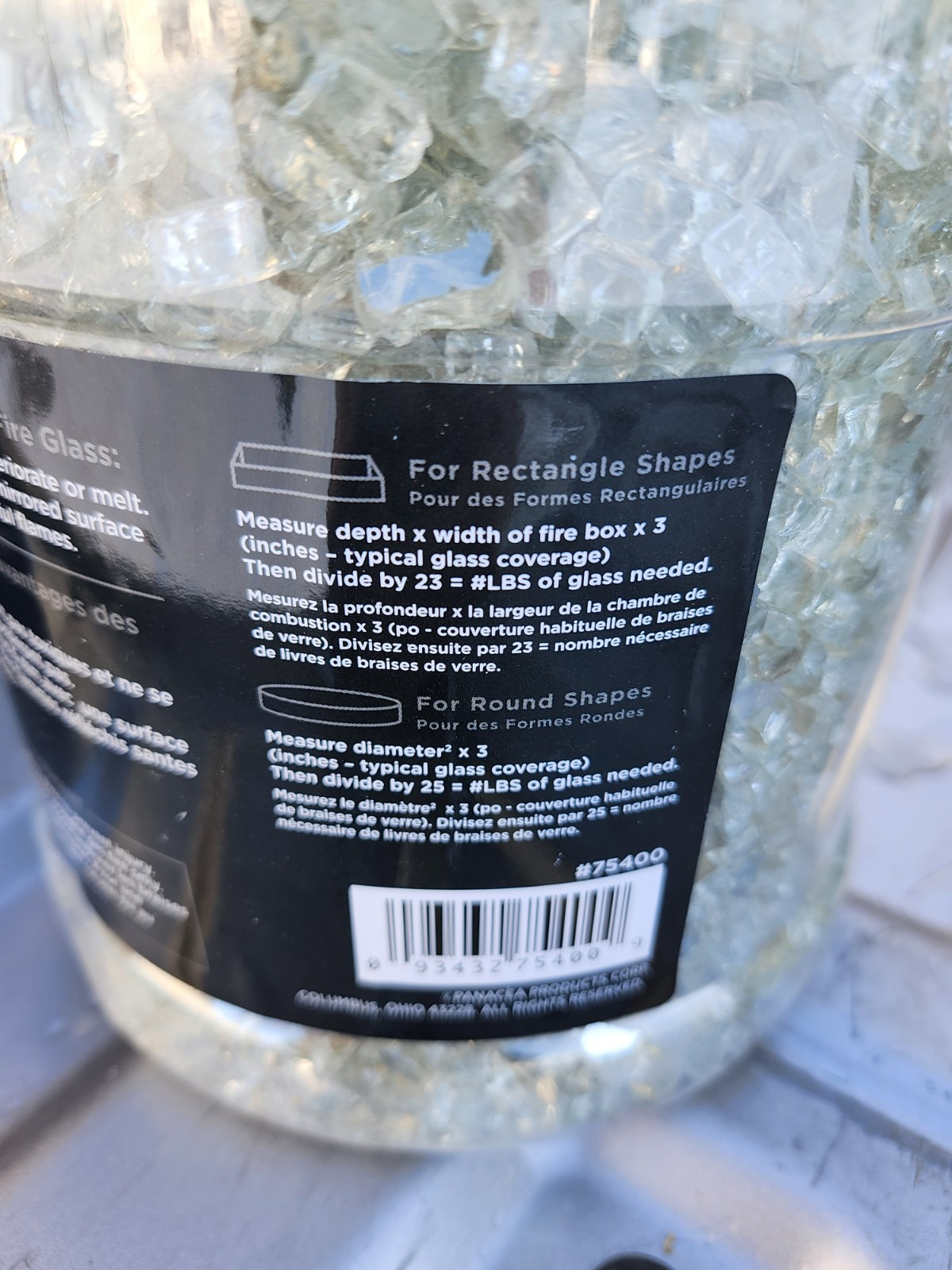 Fire Glass for Fire Pit, Fireplace High Luster Reflective CLEAR Glass