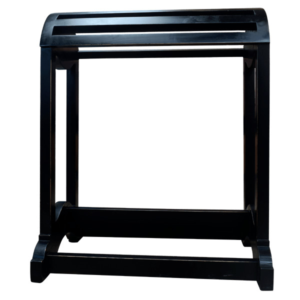 Handcrafted Western Saddle Stand – Solid Wood, Forged Iron Ring, Durable
