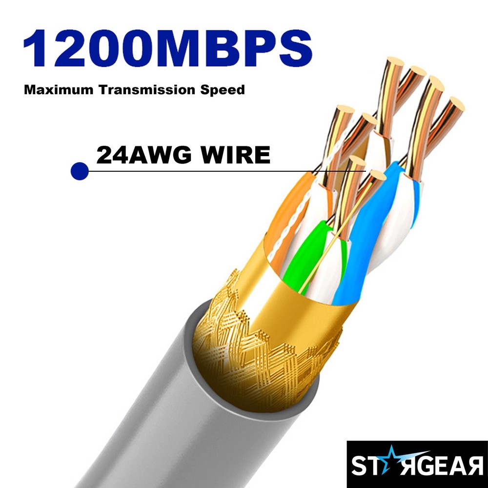 For Starlink Rectangular Satellite V2 150 ft Replacement Cable Dish Router Kit