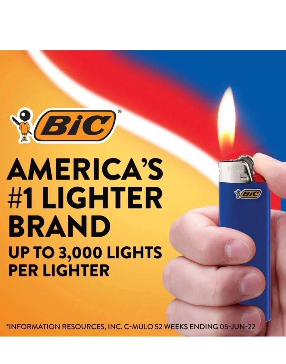 BIC Classic Maxi Lighters, Assorted Colors, 50+3 Count black Tray Lighters