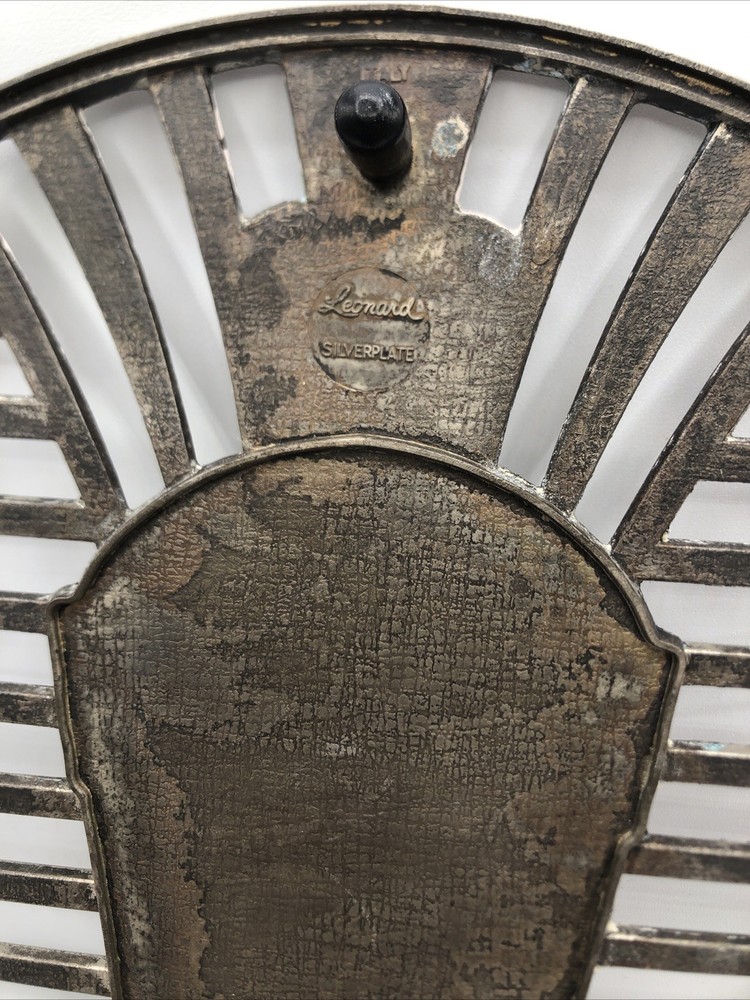 Leonard Silverplate 10” King Tut Trivet /Hot Plate Egyptian