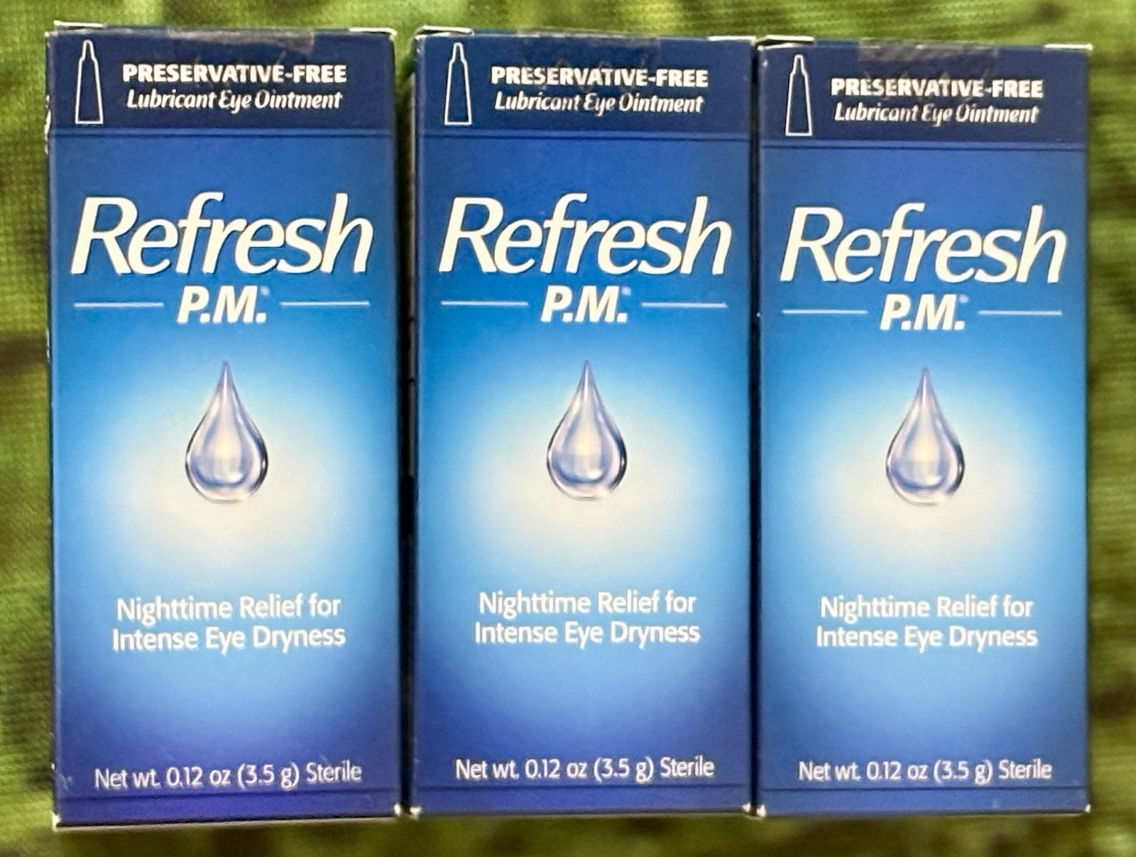 (3) Refresh P.M. Lubricant Eye Ointment 0.12 oz (3.35 G)  - Exp 08/2028