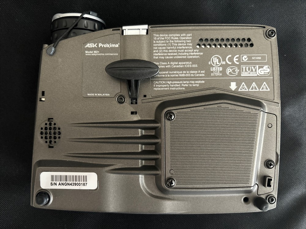 ASK Proxima M2+ DVI Projector + Remote + Case + Cables (Works Great)