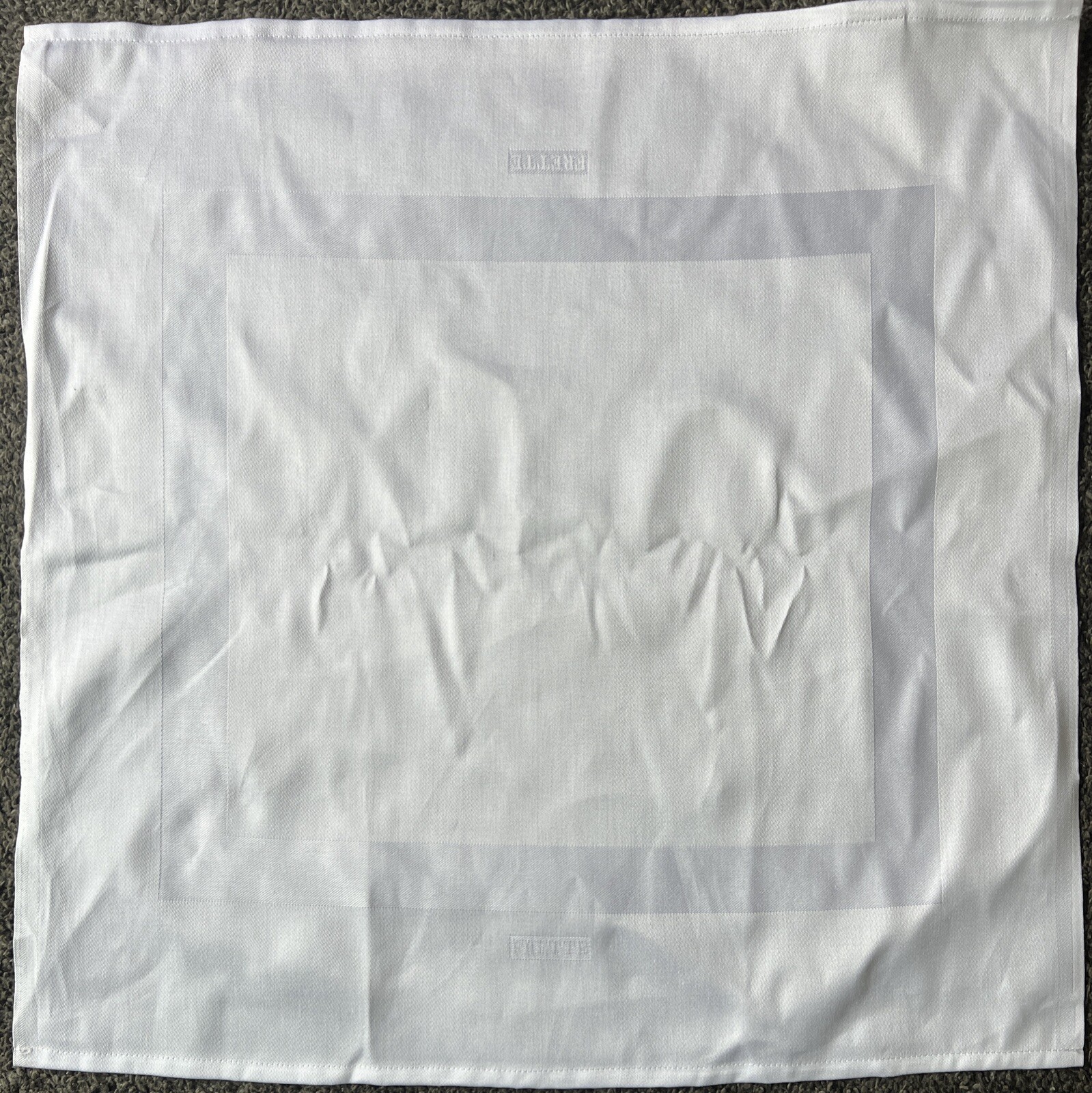 FRETTE 1860 TABLE NAPKINS 23" X 23" Napkins White Lot Of 6 New