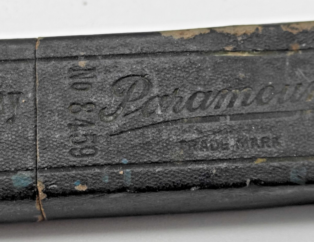 Vintage Paramount Yellow Straight Razor with Case