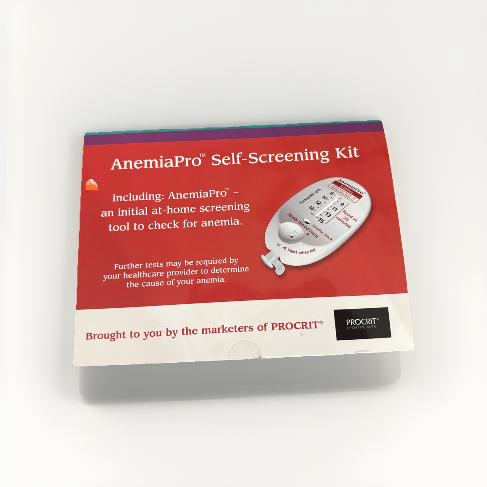 AnemiaPro Diabetes Self-Screening Kit by Procrit for Collection Purpose Only