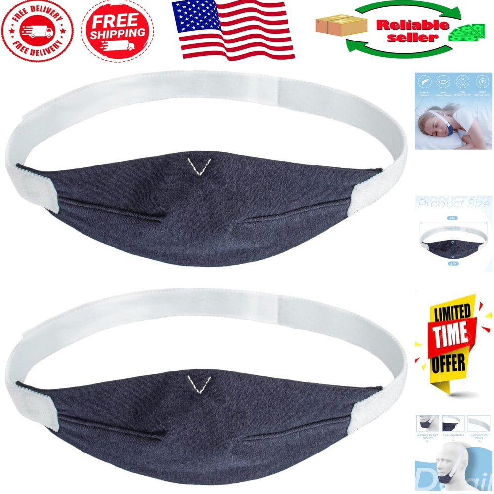 Ventilation Chin Strap 2 Pack - Comfortable Snore Solution for Better Sleep