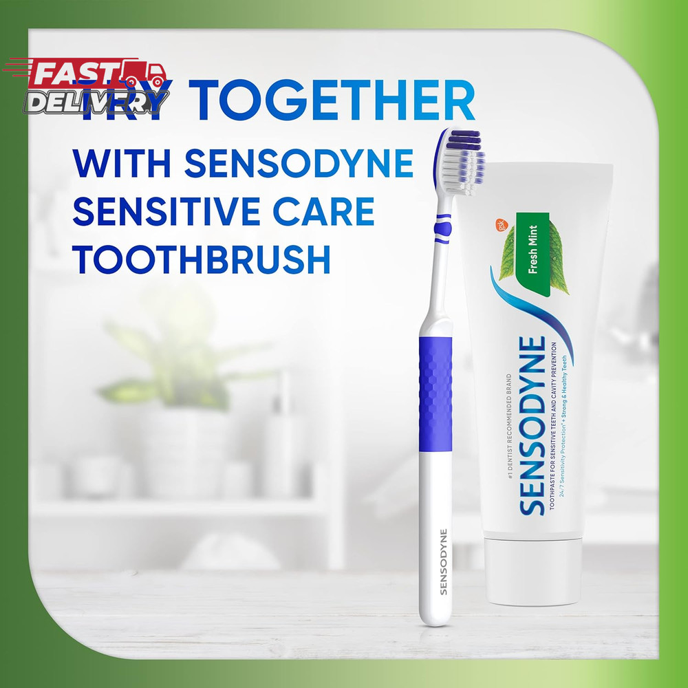 Sensodyne Fresh Mint Sensitive Toothpaste, ADA Accepted Toothpaste for Cavity Pr