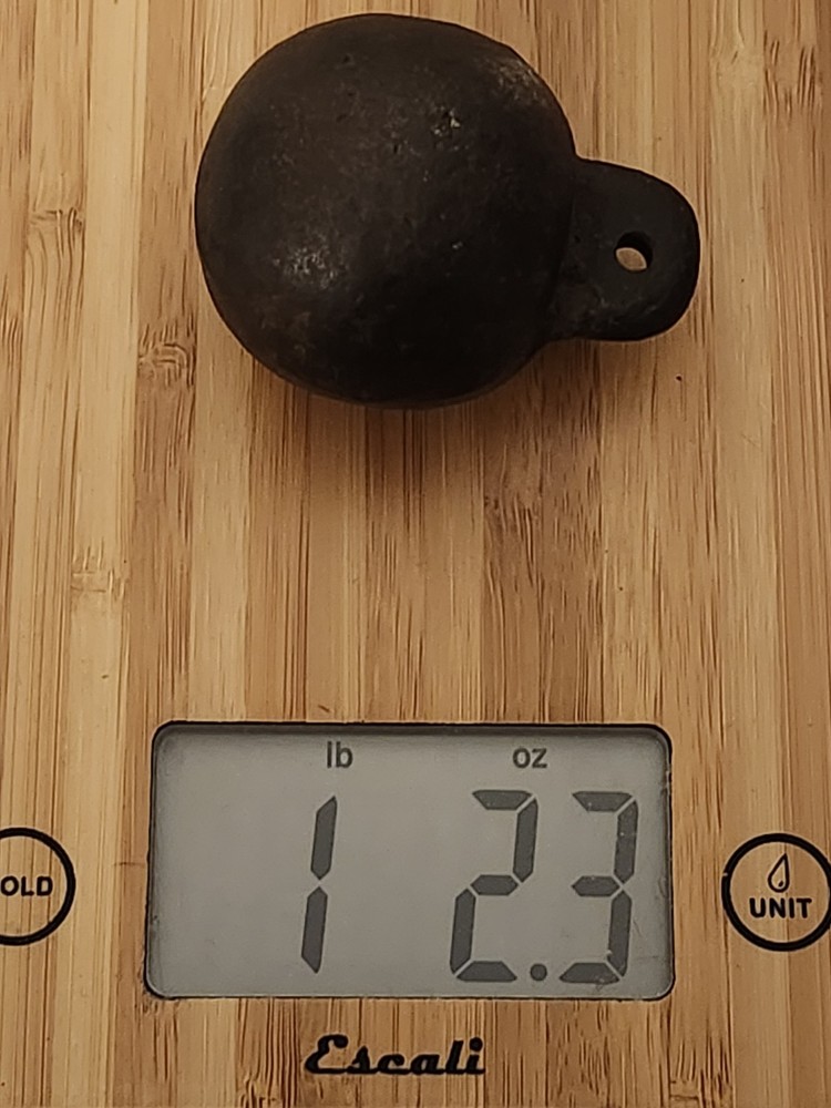 Antique Solid Cast Iron Measuring Weight 1lb 2.3oz